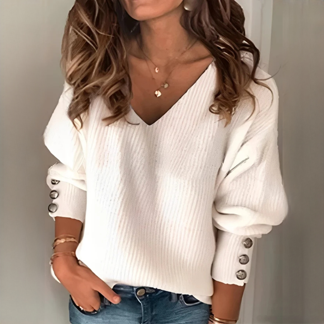 Adalyn - Gemütlicher und warmer V-Ausschnitt-Pullover