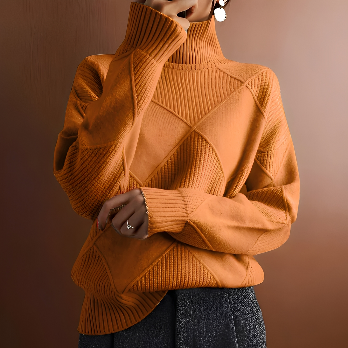 Morgan - Warmer Pullover mit hohem Kragen