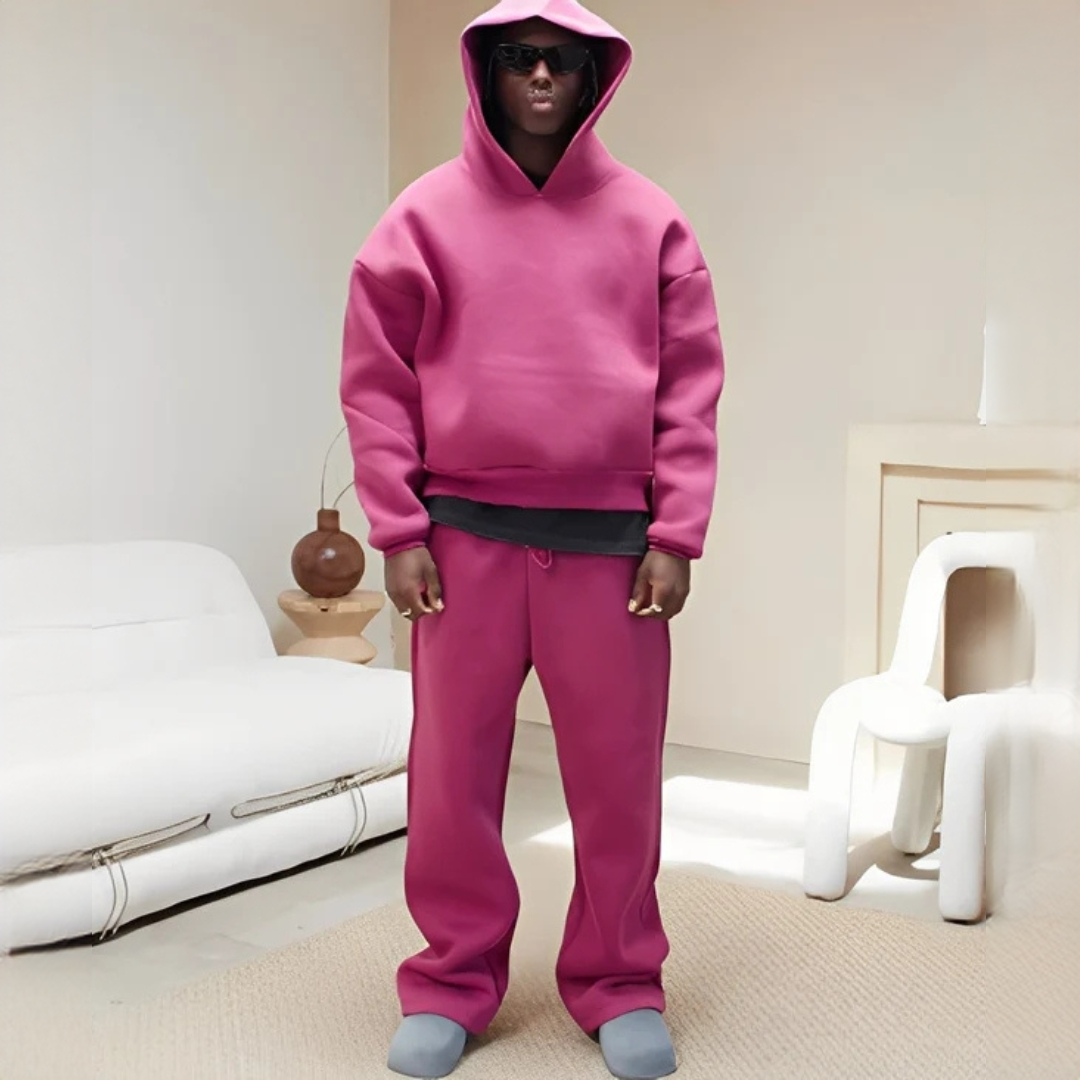 Marlon - Oversize-Kapuzenpullover-Set und Hose