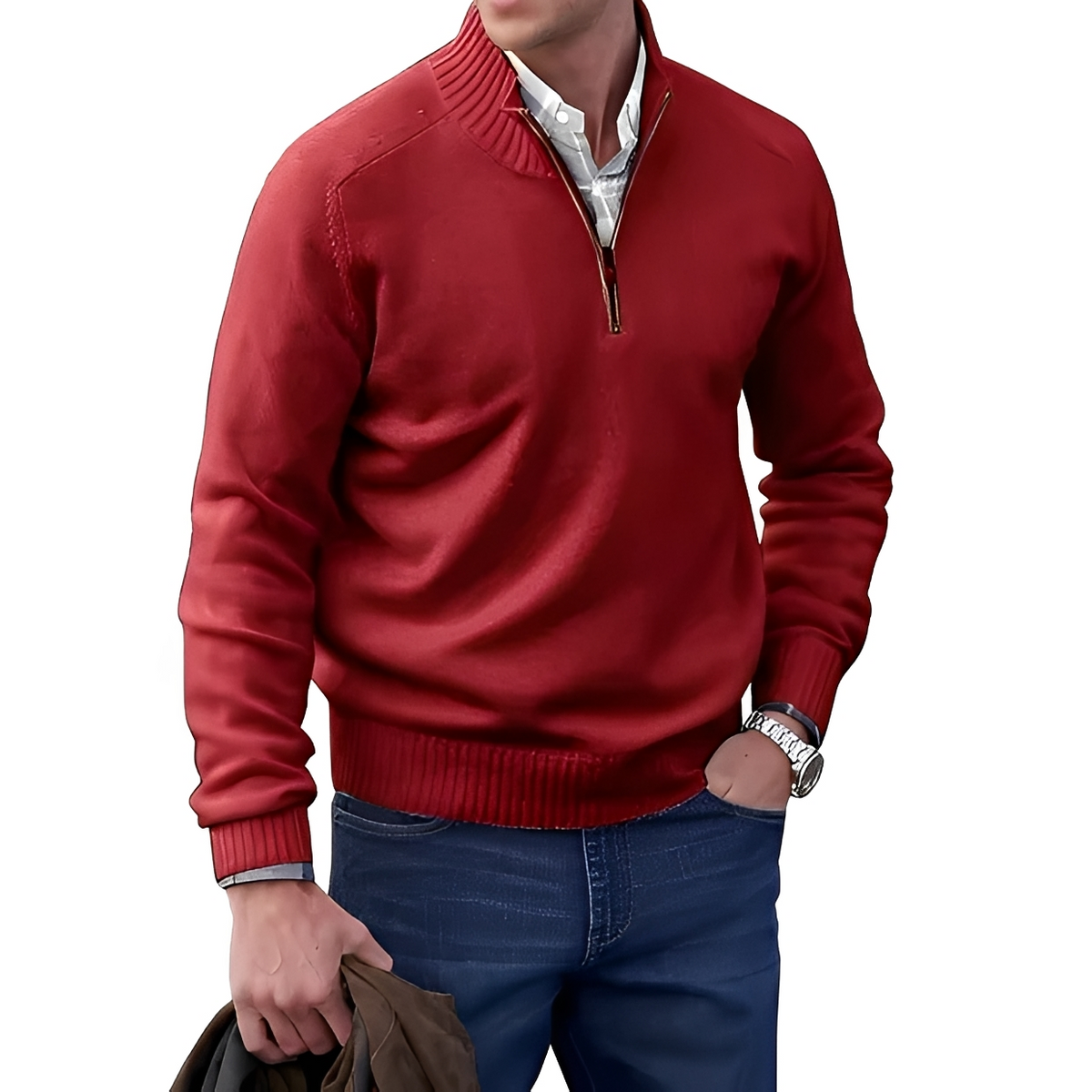 Jeremy - Weicher Halbzip-Pullover