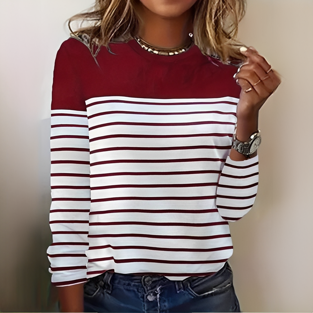 Eunice - Gestreifter, warmer und gemütlicher Pullover