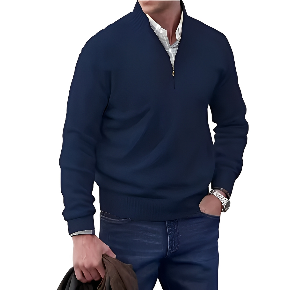 Jeremy - Weicher Halbzip-Pullover