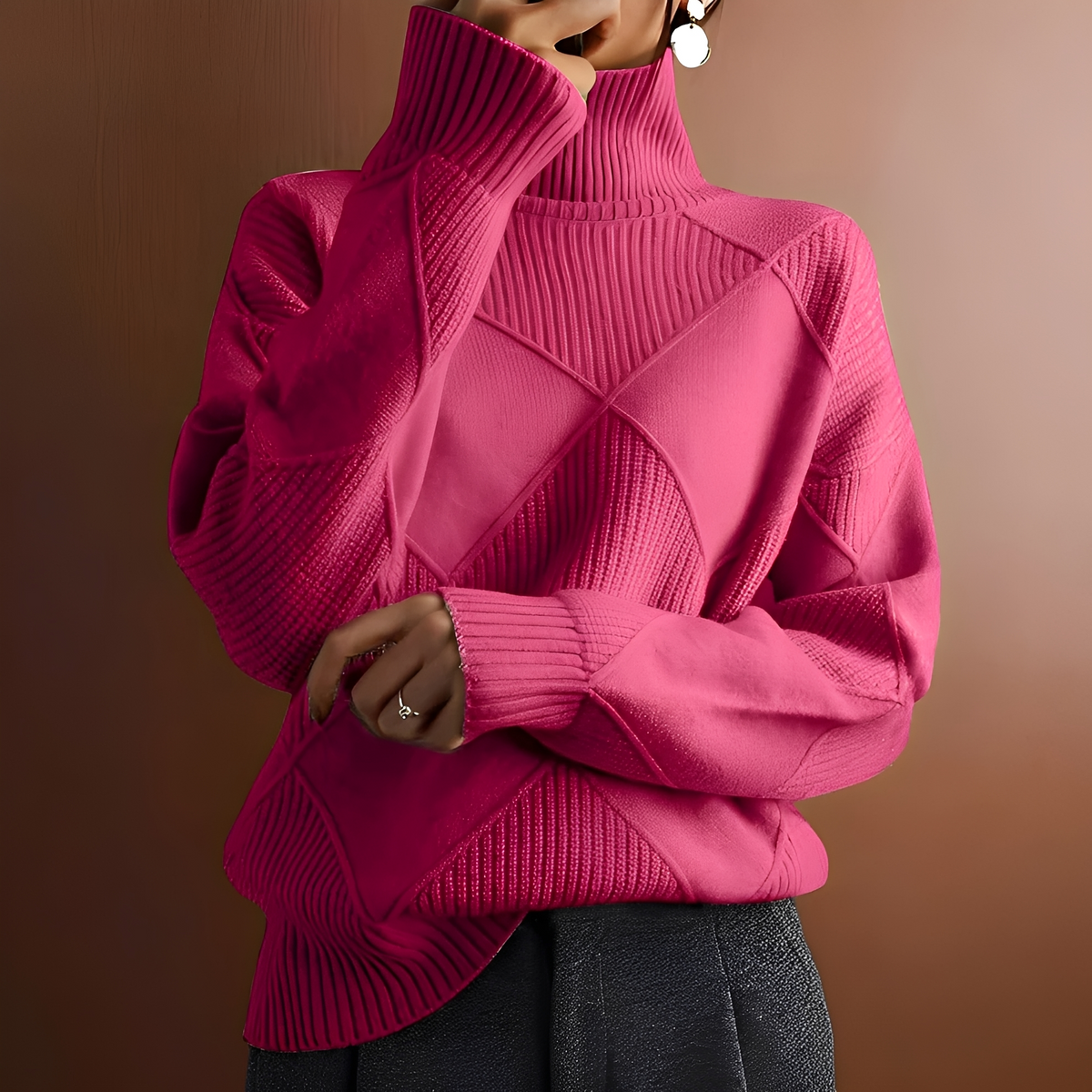 Morgan - Warmer Pullover mit hohem Kragen
