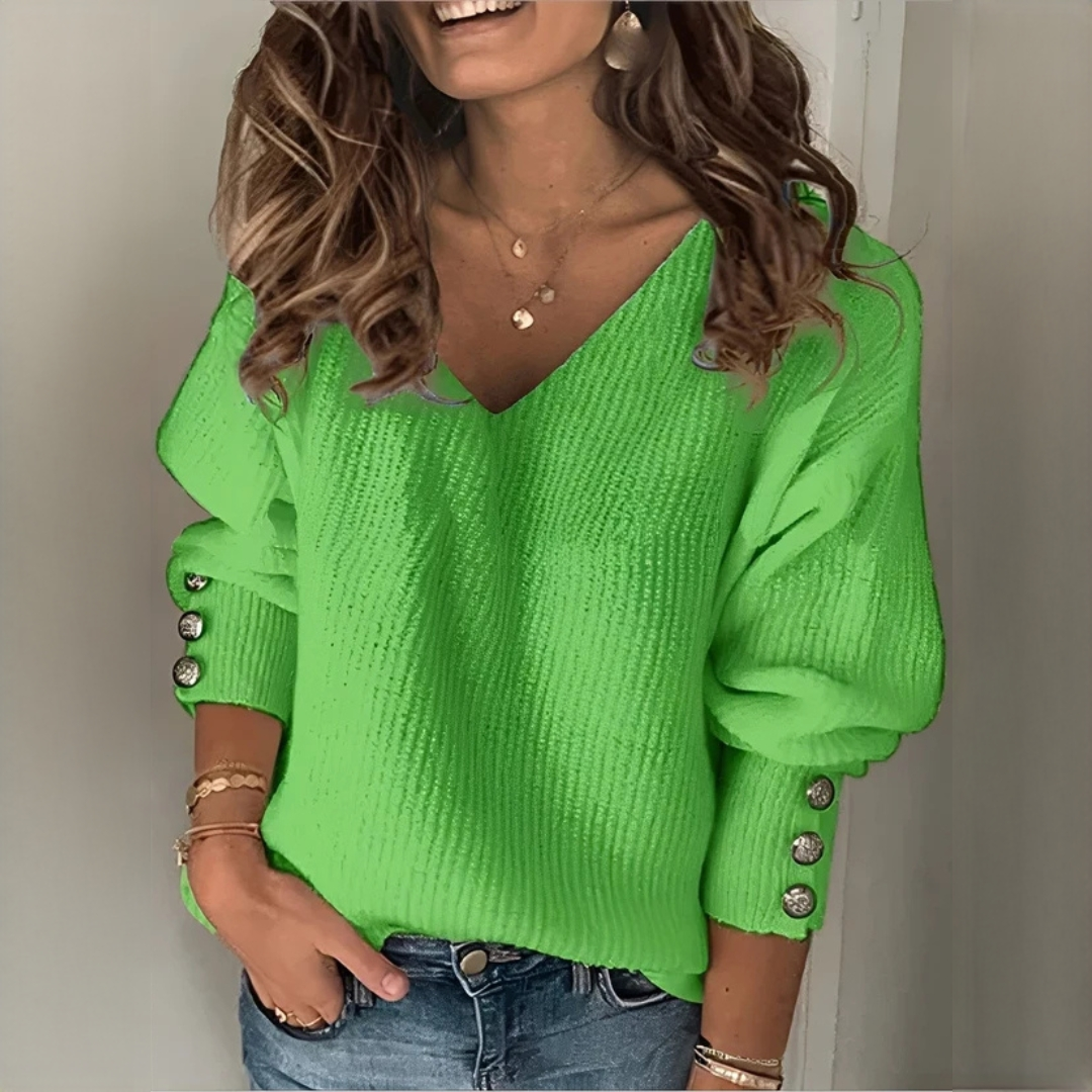 Adalyn - Gemütlicher und warmer V-Ausschnitt-Pullover
