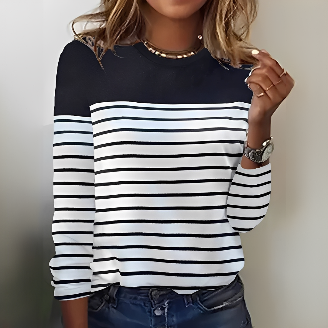 Eunice - Gestreifter, warmer und gemütlicher Pullover