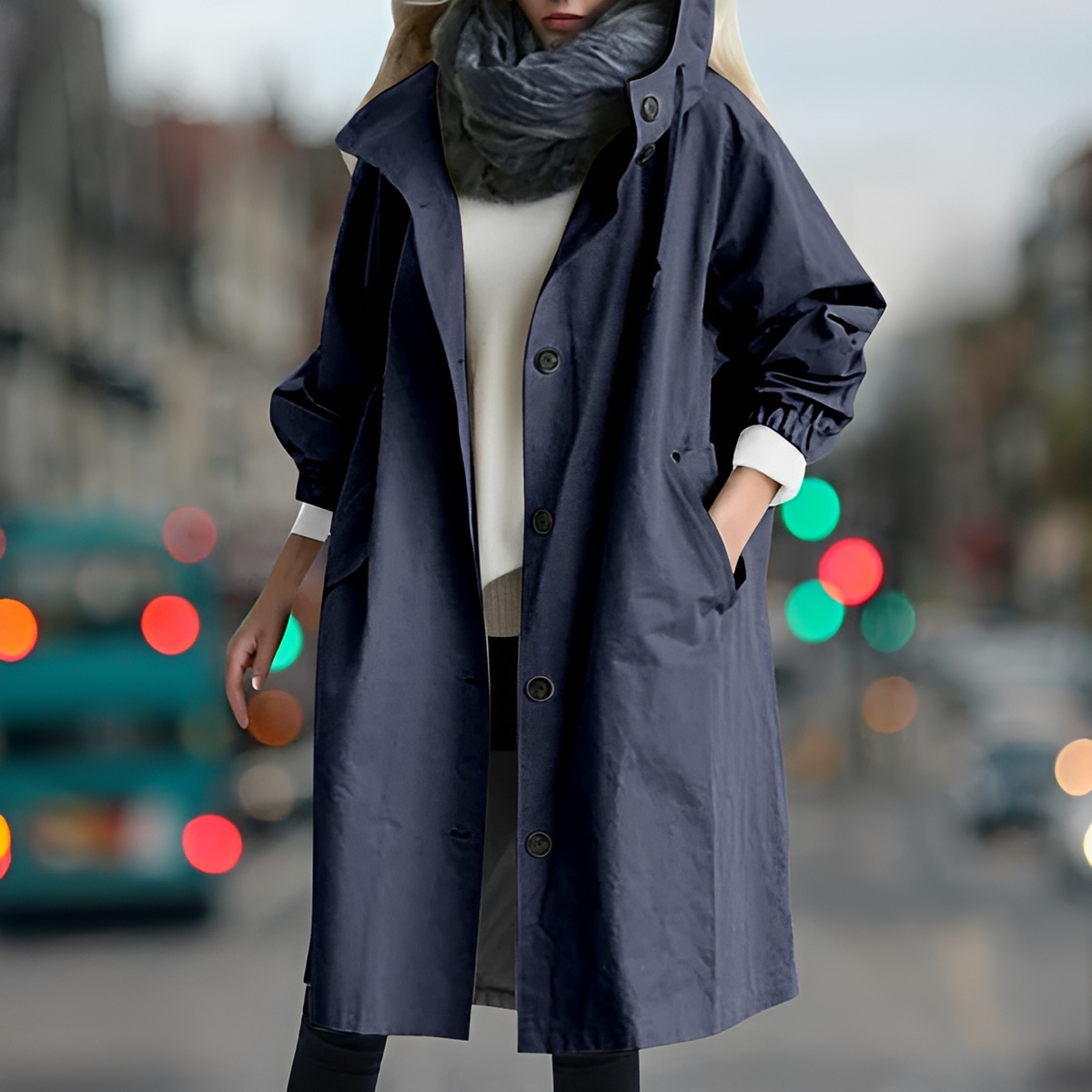 Bethany - Widerstandsfähiger Kapuzenregenmantel