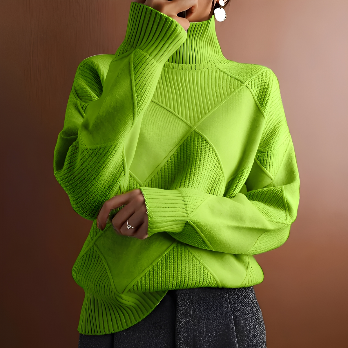 Morgan - Warmer Pullover mit hohem Kragen