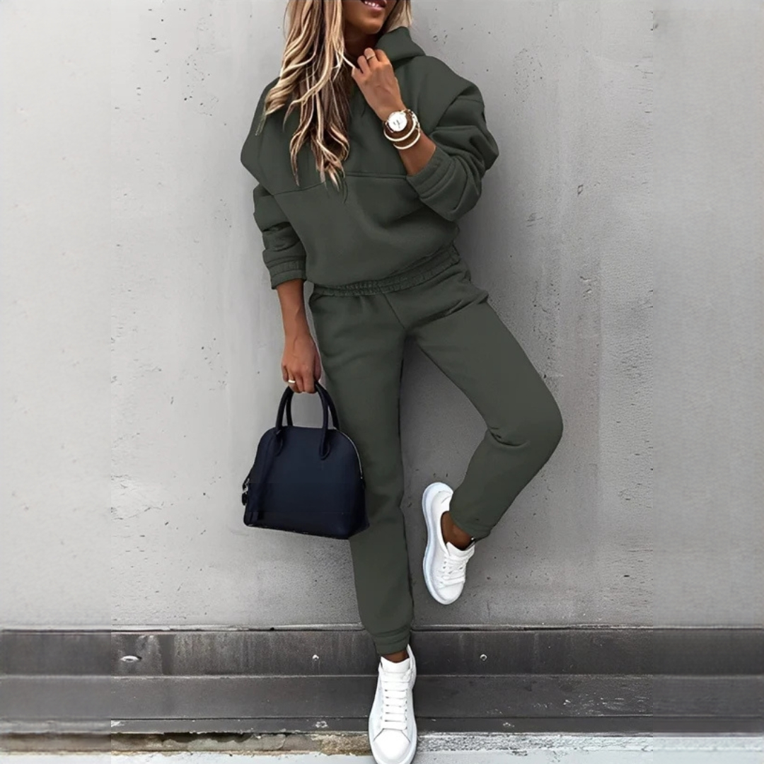Rovina - Warmes Kapuzenpullover-Set und Hose