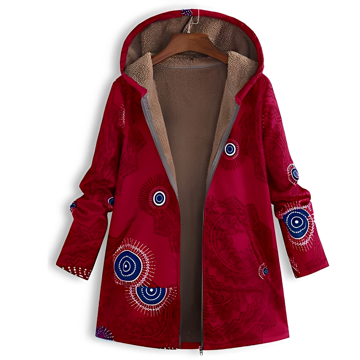Olyvia - Vintage und warme Kapuzenjacke