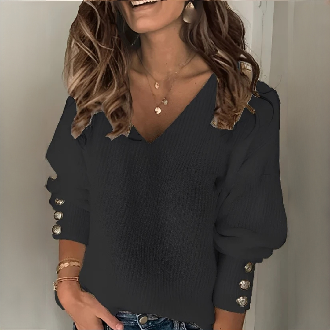 Adalyn - Gemütlicher und warmer V-Ausschnitt-Pullover