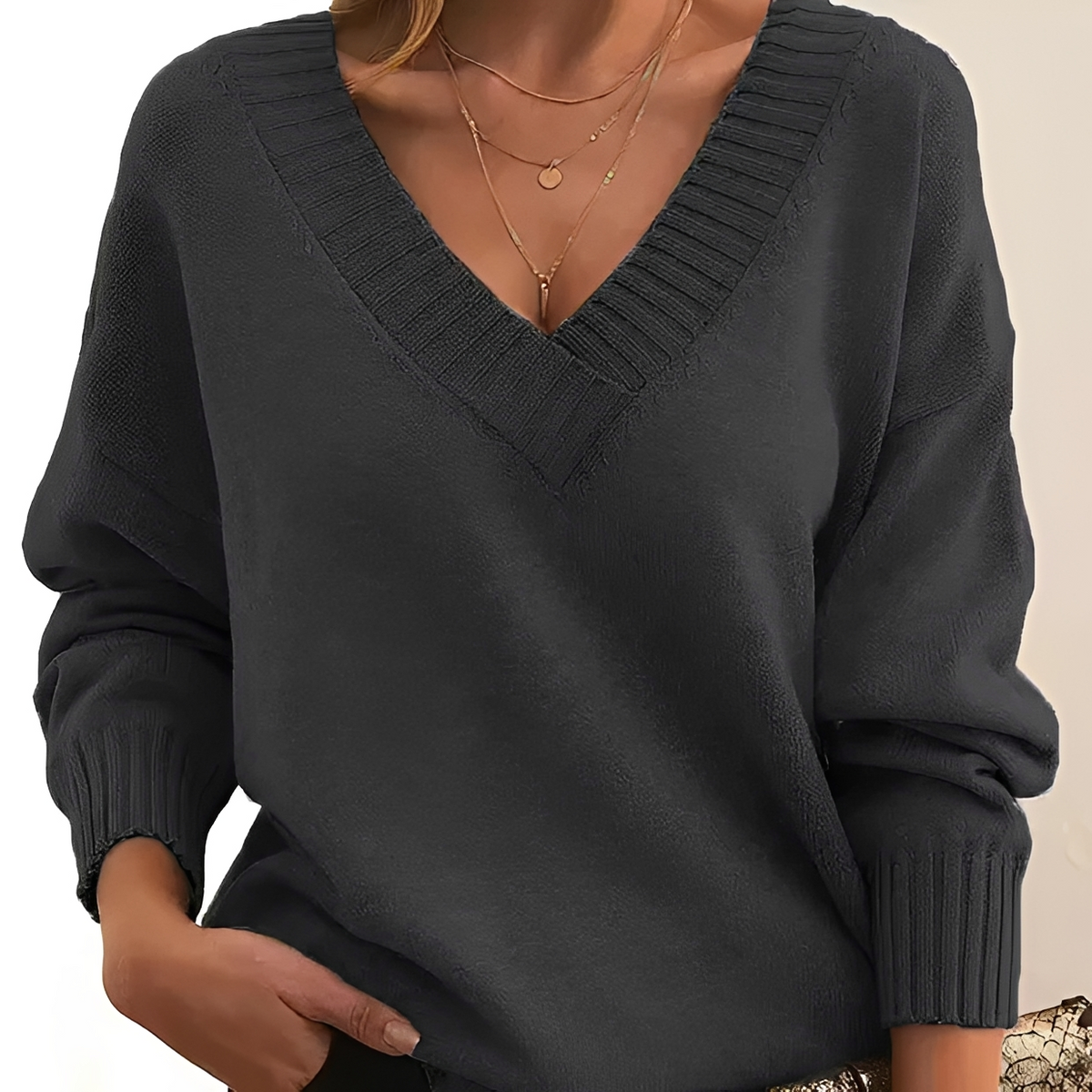 Helga - Warmer Pullover im klassischen Stil