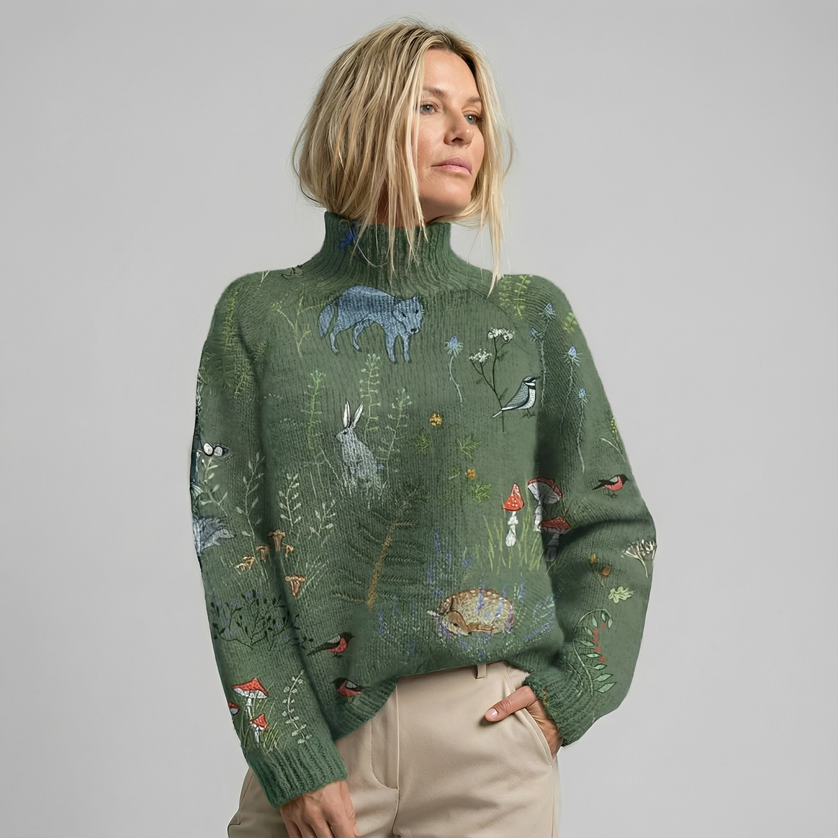 Amy - Eleganter Rollkragenpullover