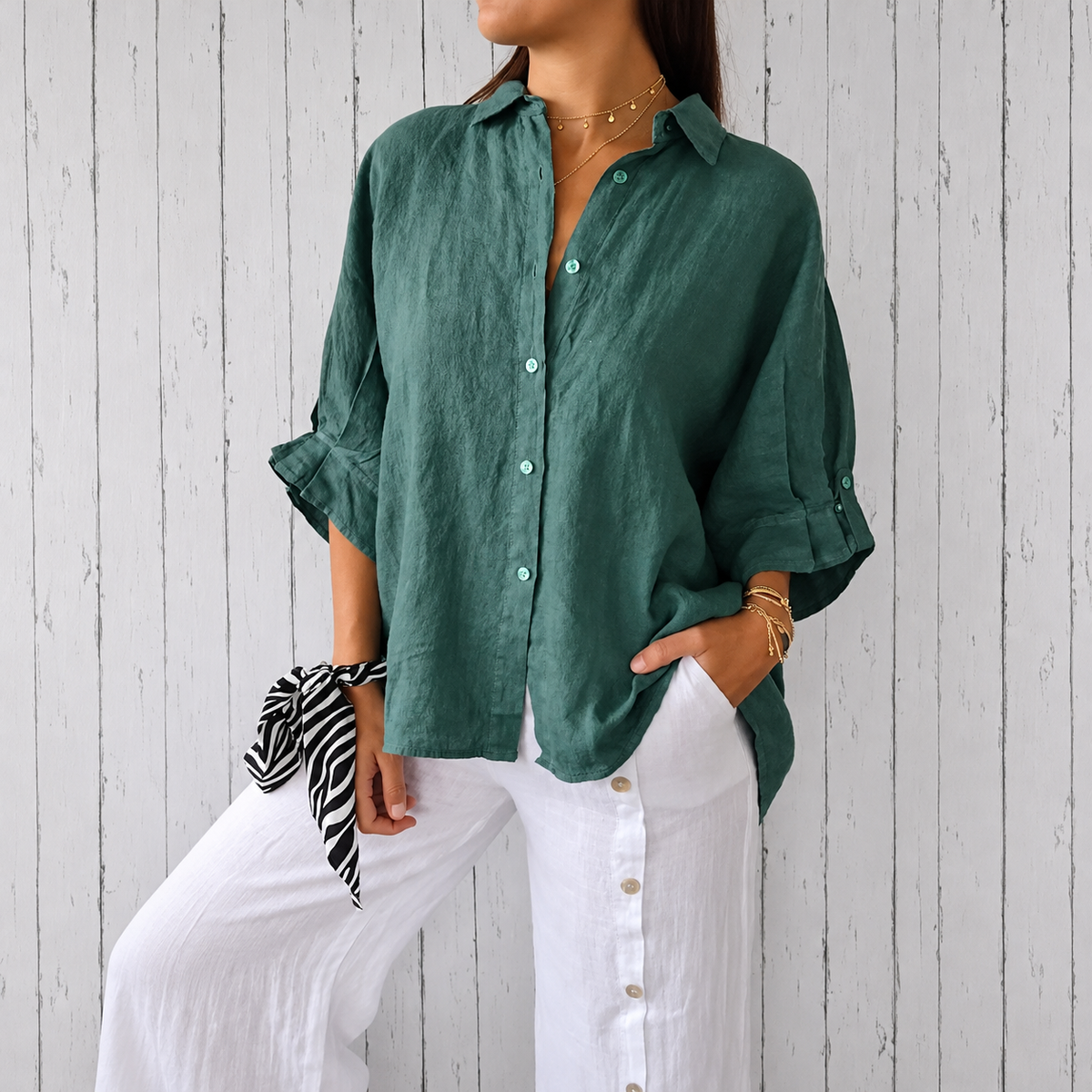 Madison - Elegante Bluse mit klassischem Schnitt und Knöpfen