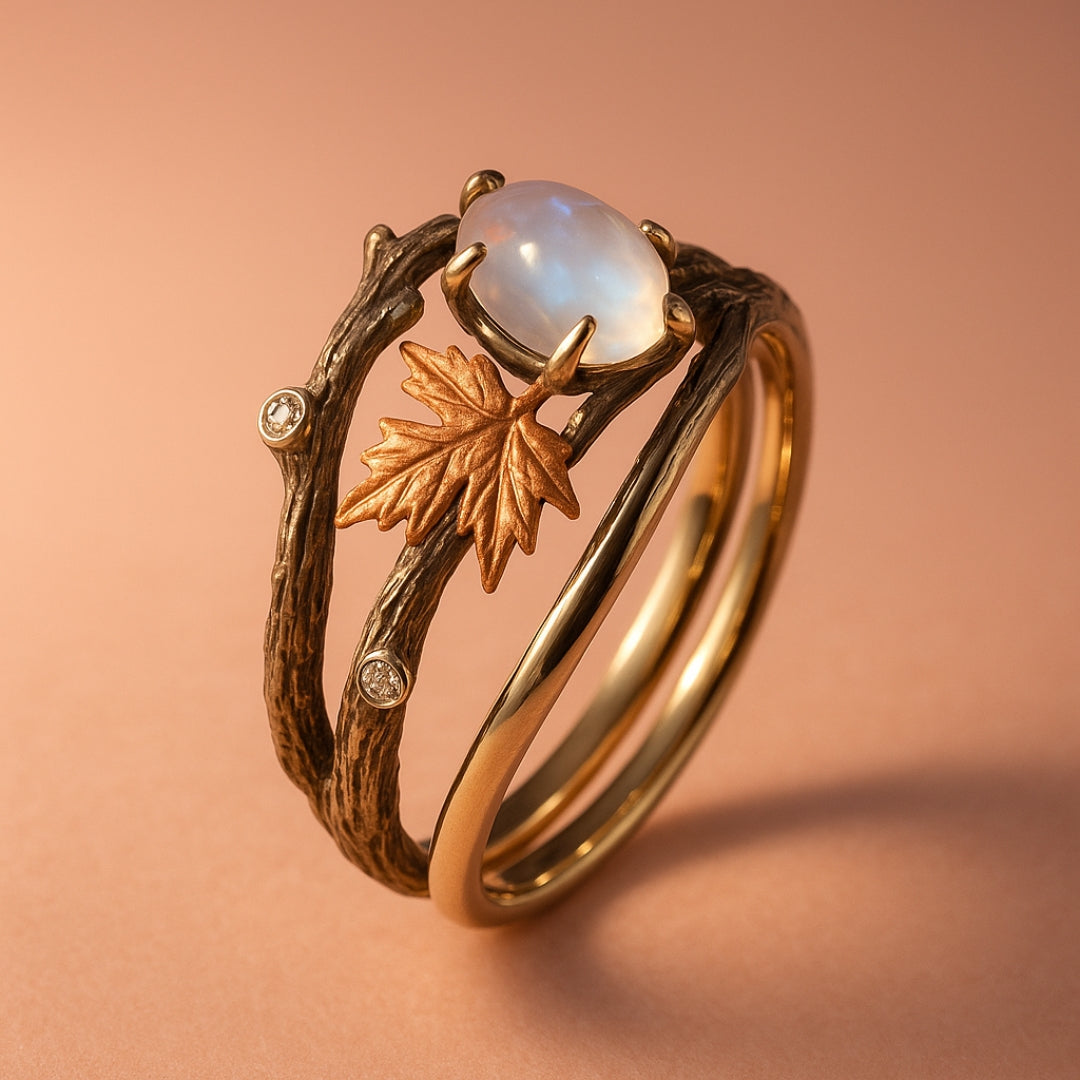 Celestia – Ring aus Mondstein mit natürlicher Anmut