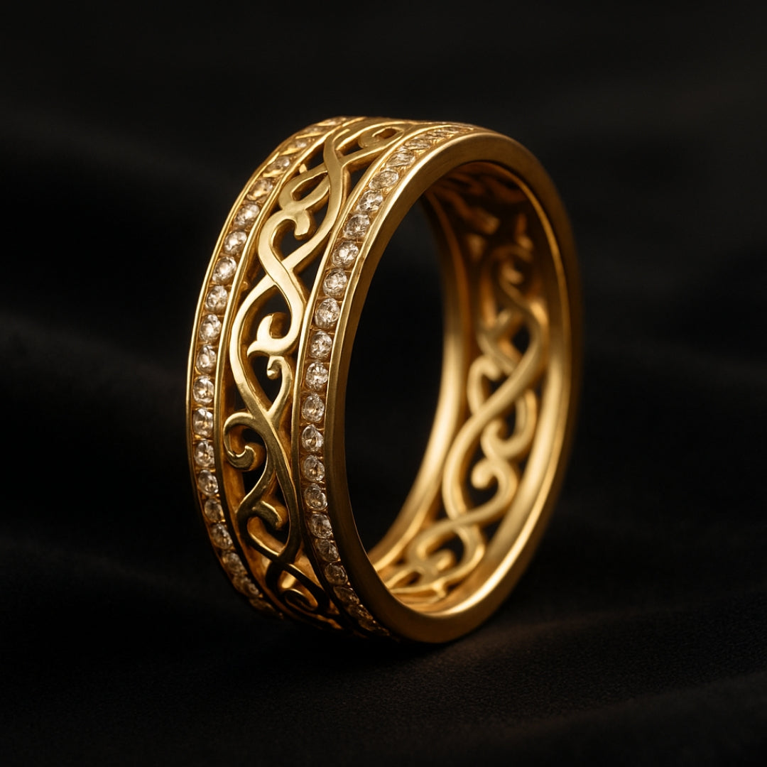 Elena – Strahlender hohler Goldring