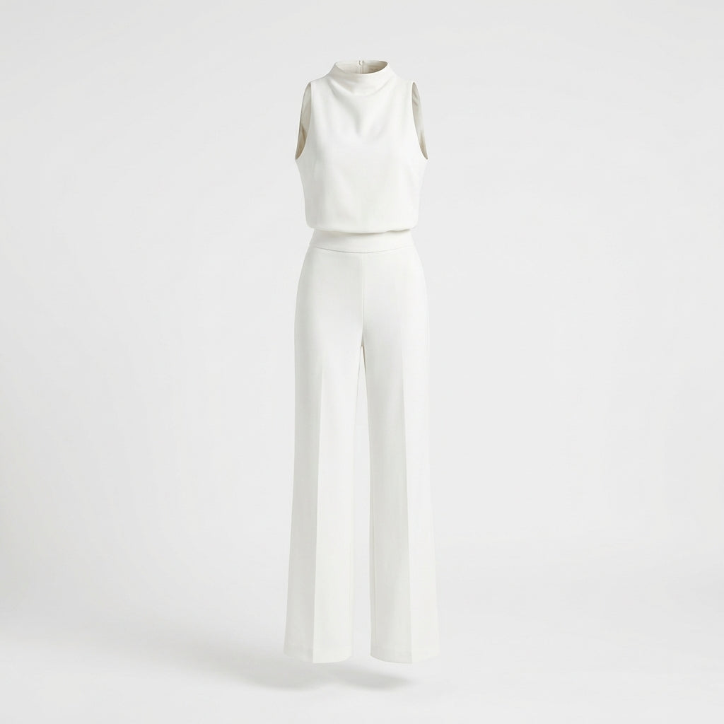 Almerra - Damen-Jumpsuit ohne Ärmel mit weitem Bein