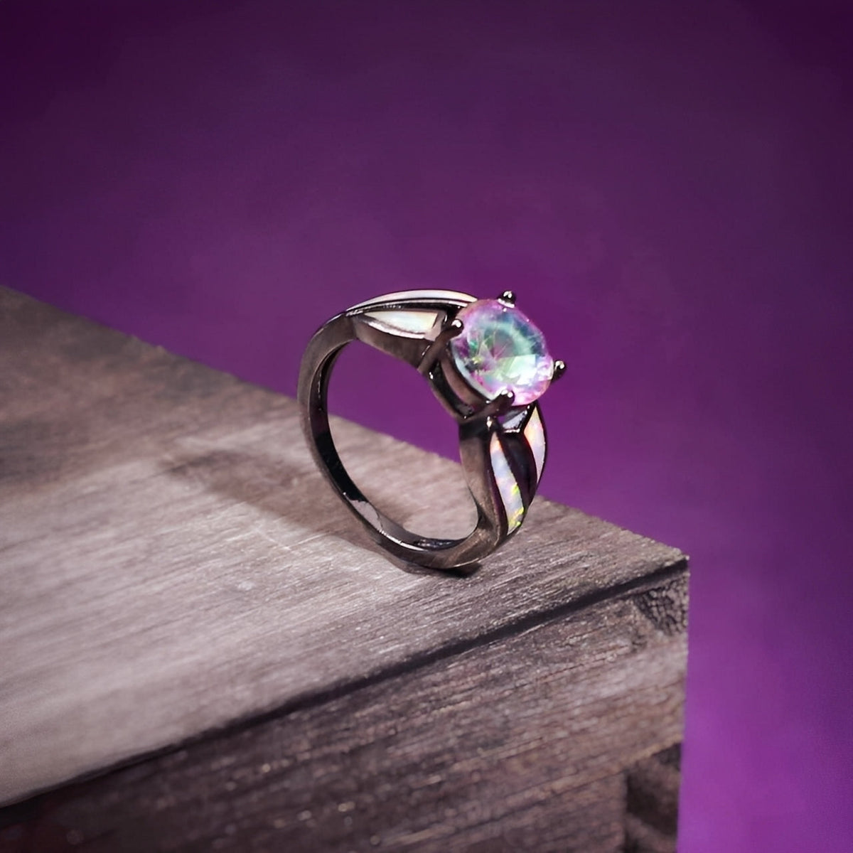 Mirella – Bunter Ring aus Opal und Topas