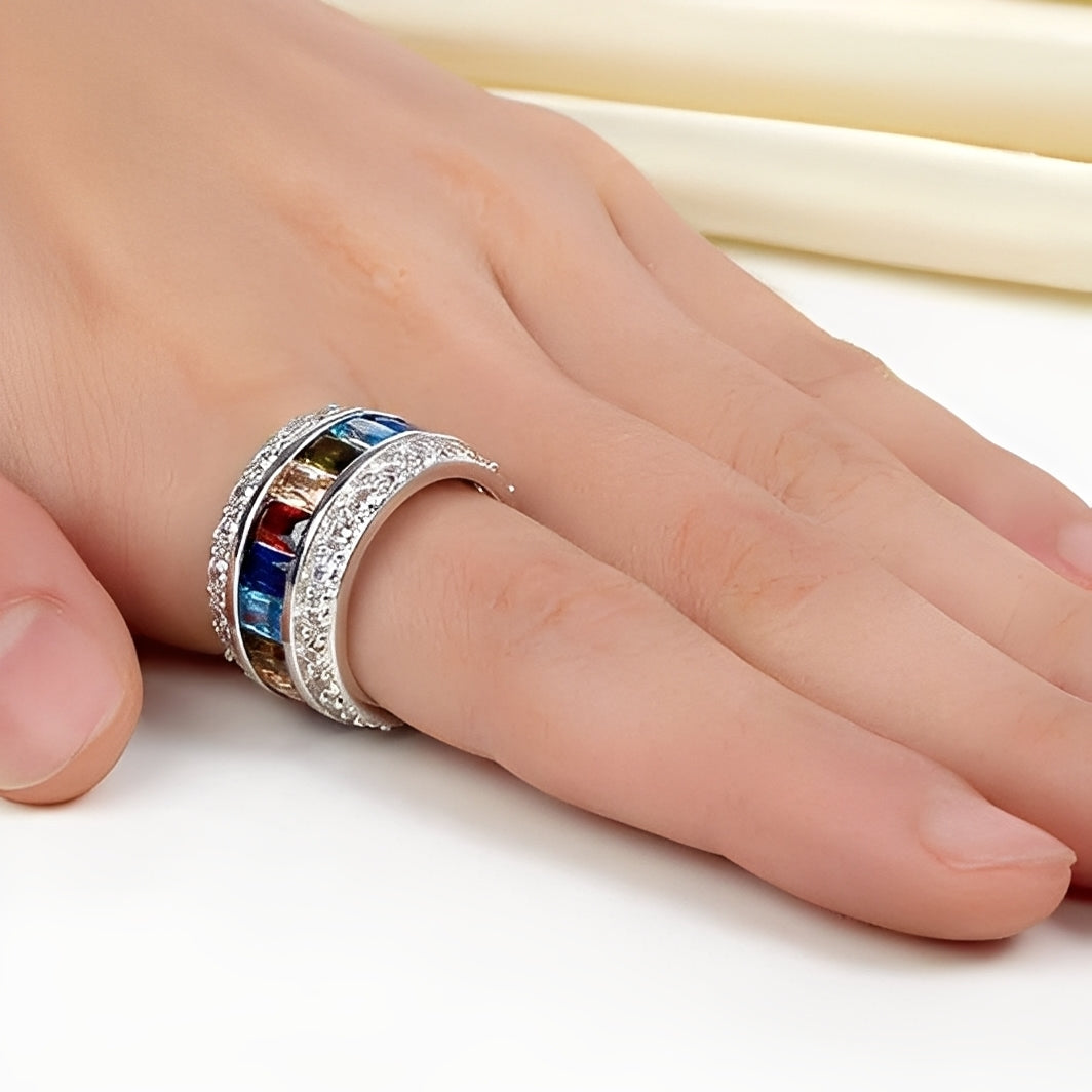Sheena – Ring mit mehreren Steinen aus 925er Silber
