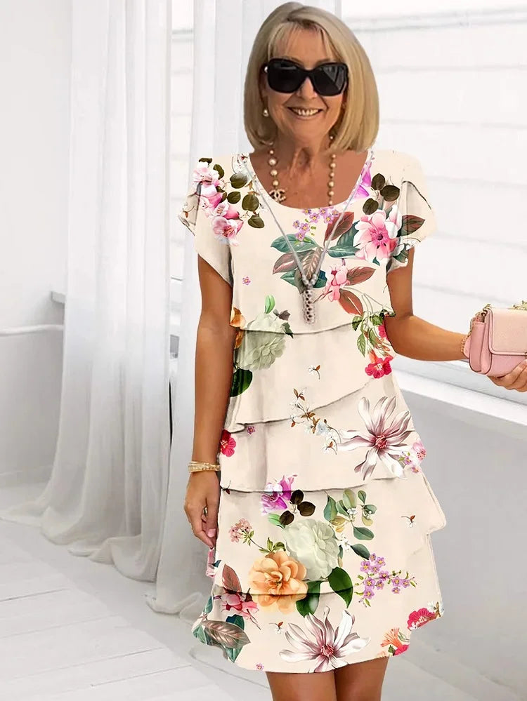 Mia- Blumiges Damen Sommerkleid