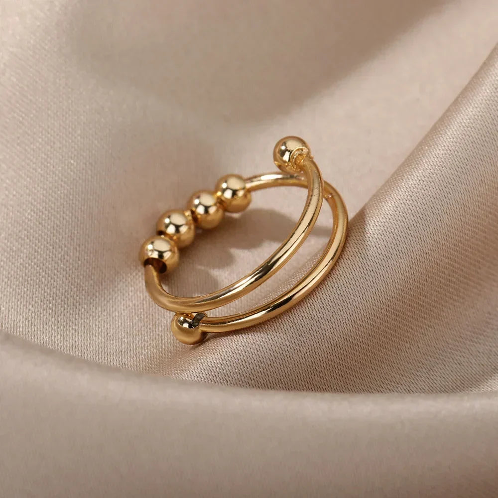 Maelis – Beruhigender Ring mit drehbaren Perlen