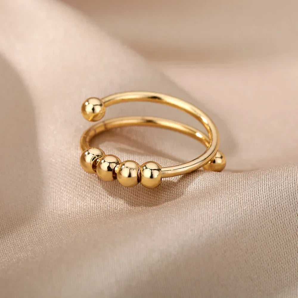 Maelis – Beruhigender Ring mit drehbaren Perlen