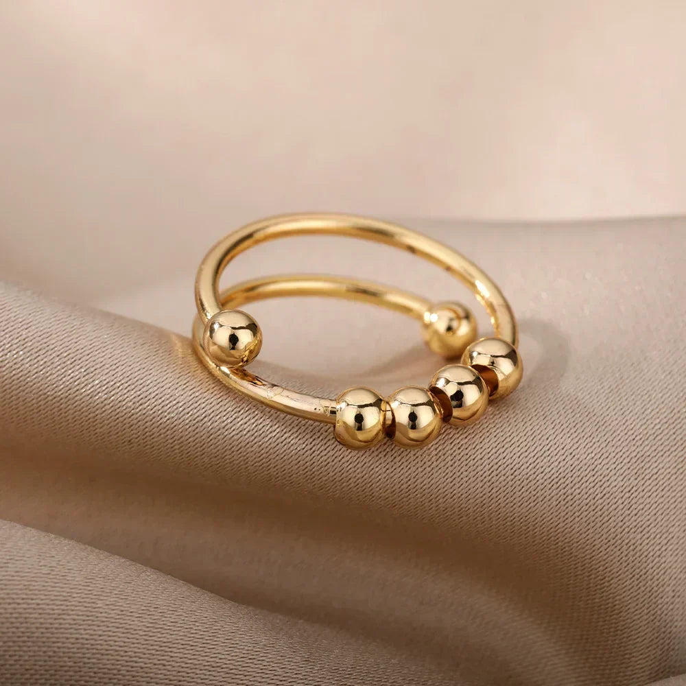 Maelis – Beruhigender Ring mit drehbaren Perlen