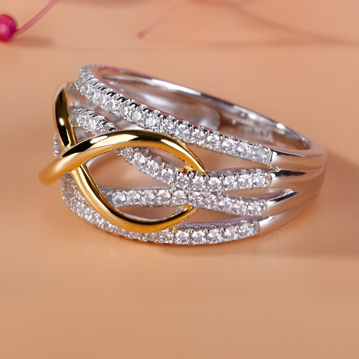 Inaya – Eleganter Unendlichkeitssymbolring für Damen