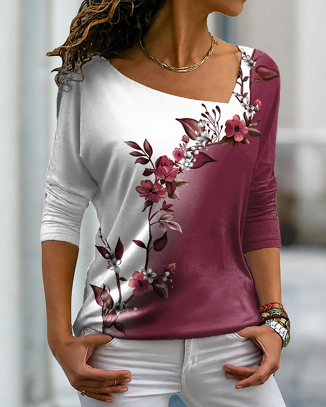 Sheylinn - Fließendes Langarmshirt