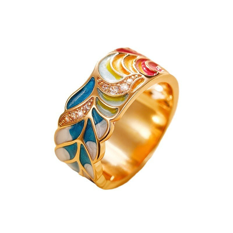 Isolde – Ring mit handbemalten Blumen
