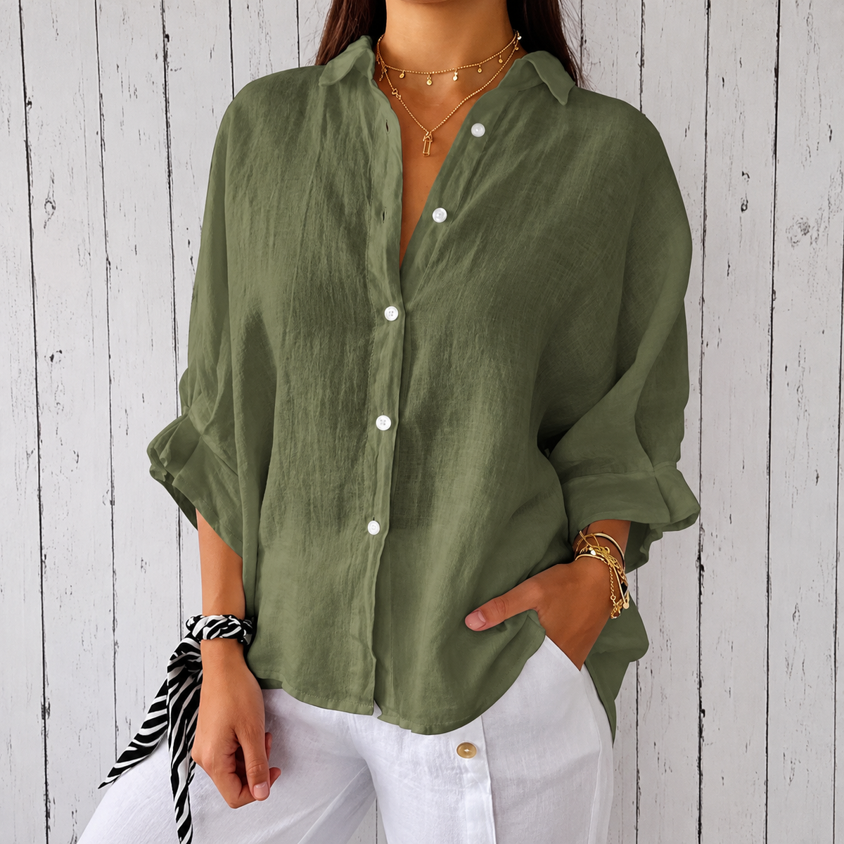 Madison - Elegante Bluse mit klassischem Schnitt und Knöpfen