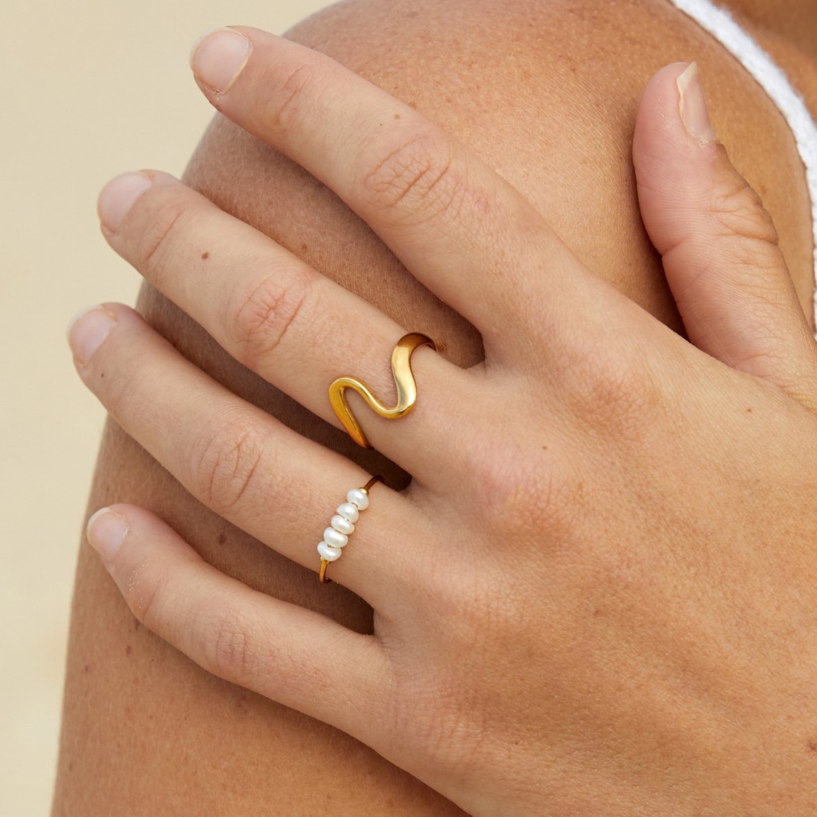 Maelia – Traditioneller Ring mit Süßwasserperlen