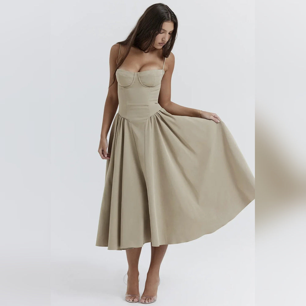 Diana - Midi-Kleid mit Korsett