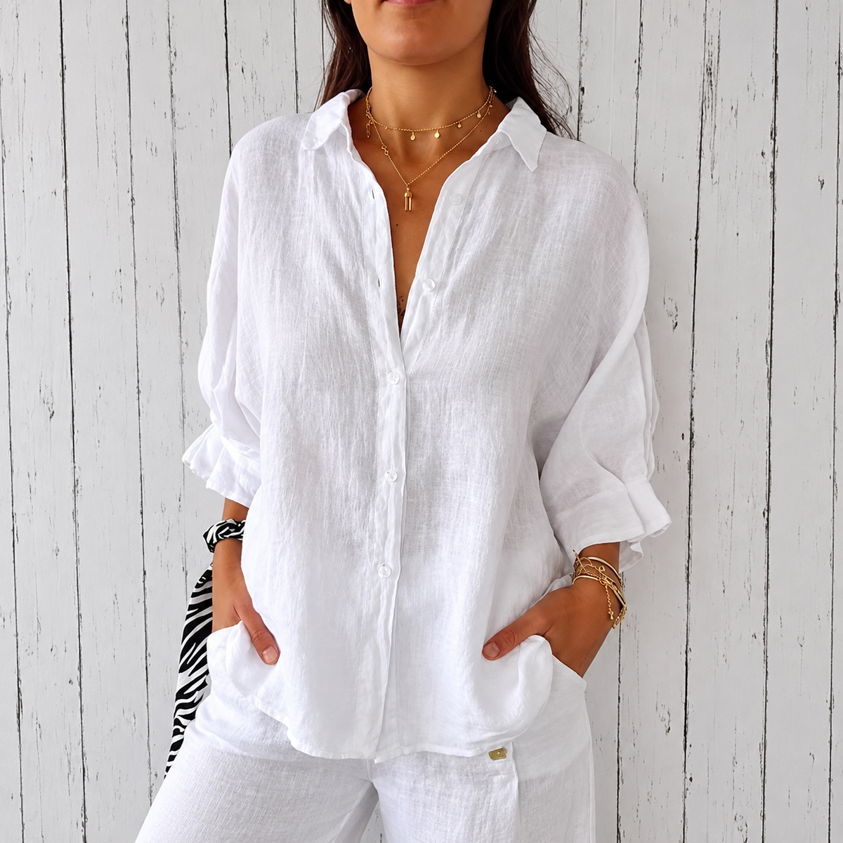 Madison - Elegante Bluse mit klassischem Schnitt und Knöpfen