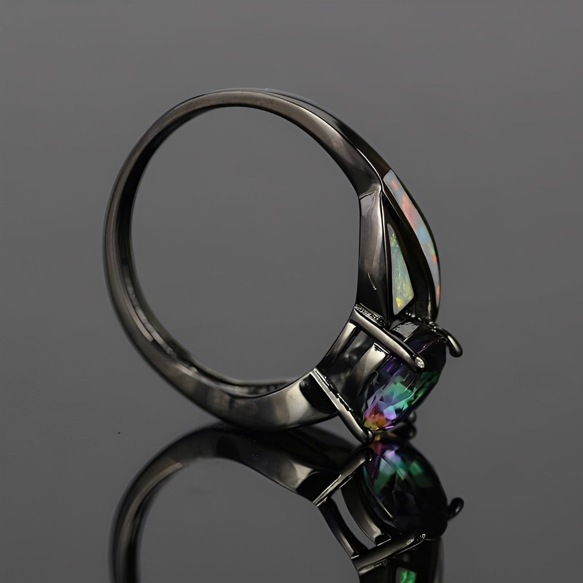 Mirella – Bunter Ring aus Opal und Topas