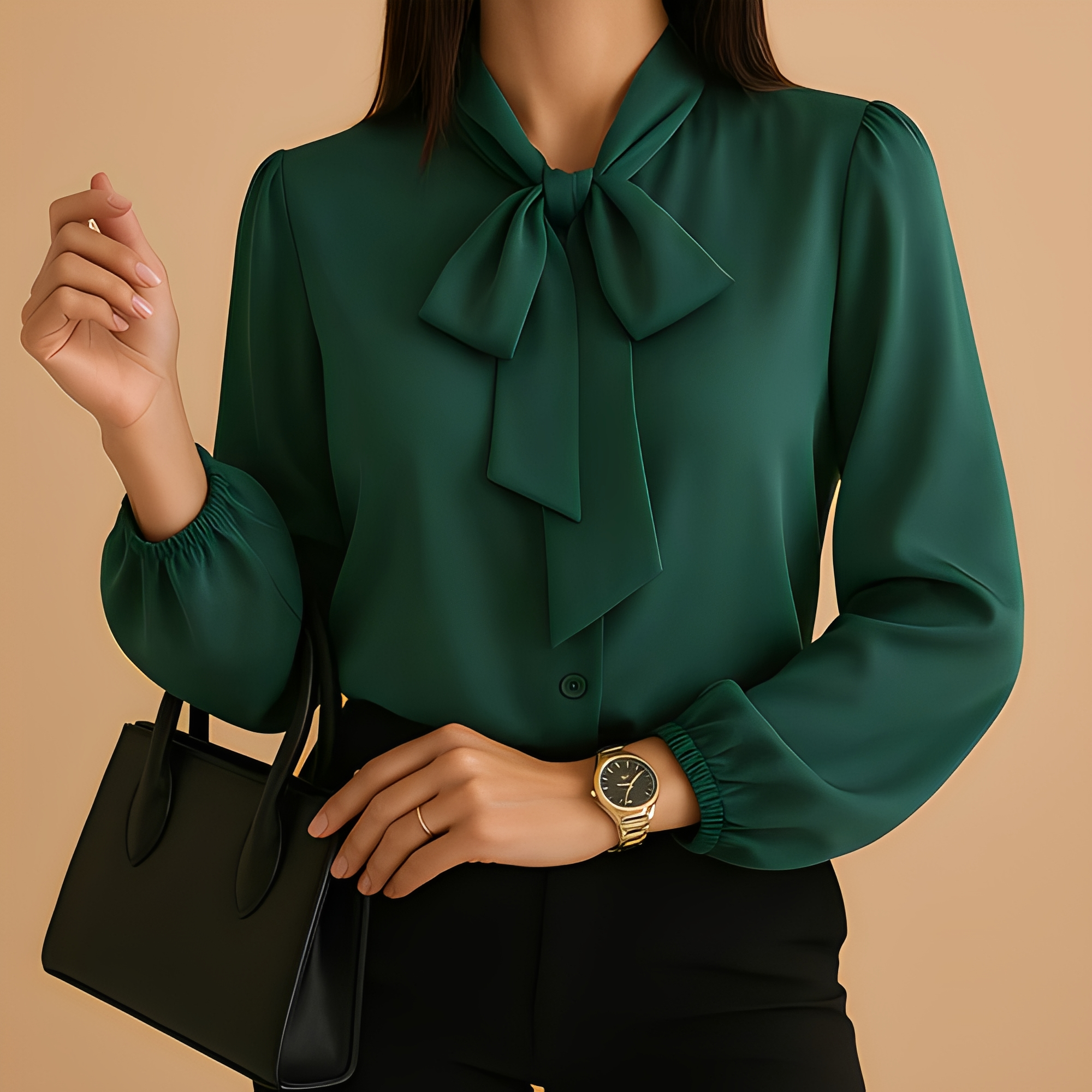 Blainne - Fein designte Damenbluse mit Schleifendetail