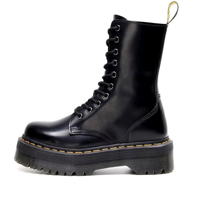 Edda - Damen Winterstiefel Dicke Sohle Reißverschluss