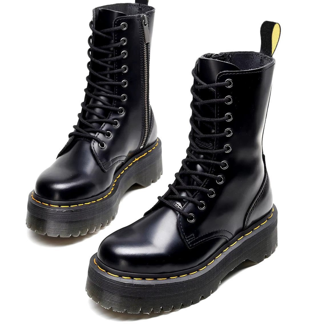 Edda - Damen Winterstiefel Dicke Sohle Reißverschluss