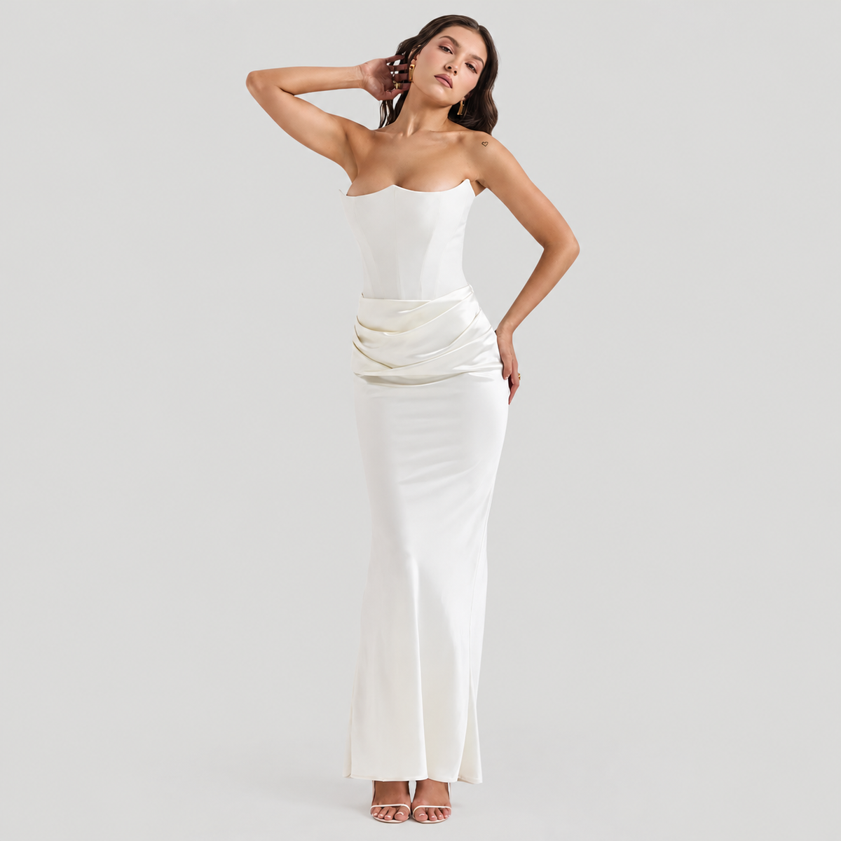 Elisabeth – Maxikleid elegant mit freien Schultern für Damen