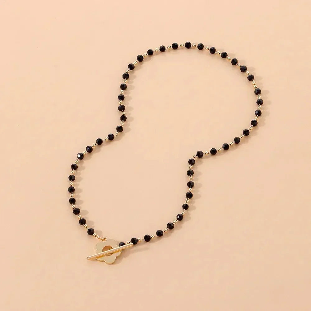 Naya - Blumen Choker Halskette mit Blumenverschluss