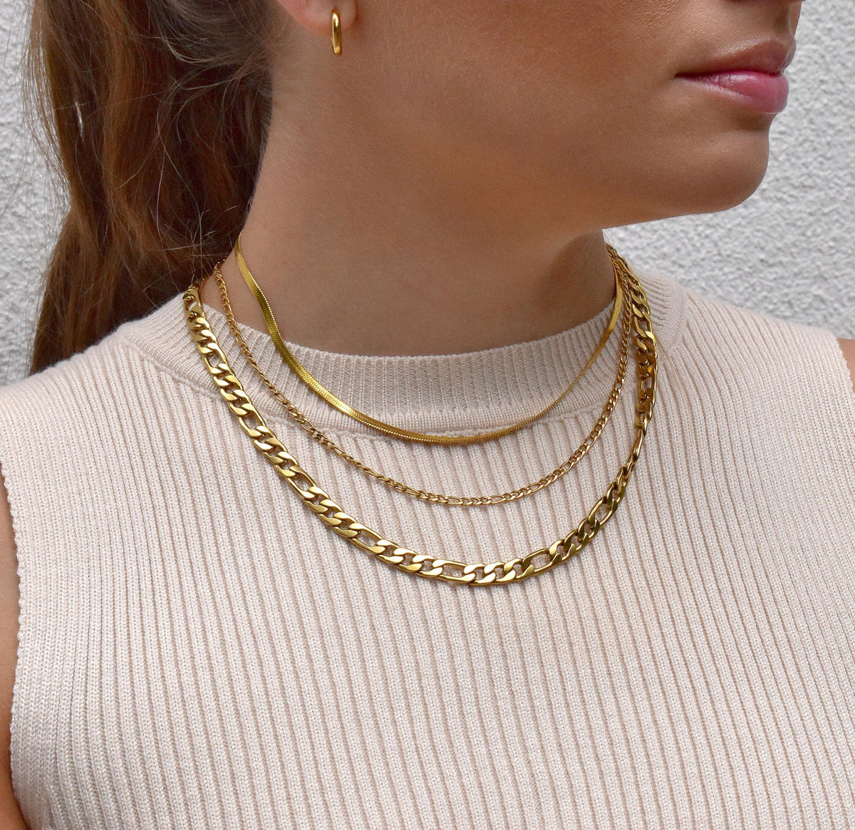 Lucienne - Elegante goldene Schlangen-Halskette