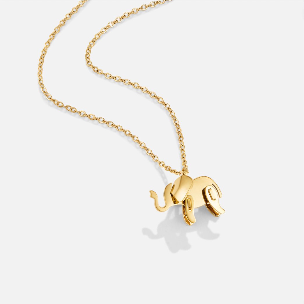 Dione - Elefantenhalskette in Gold