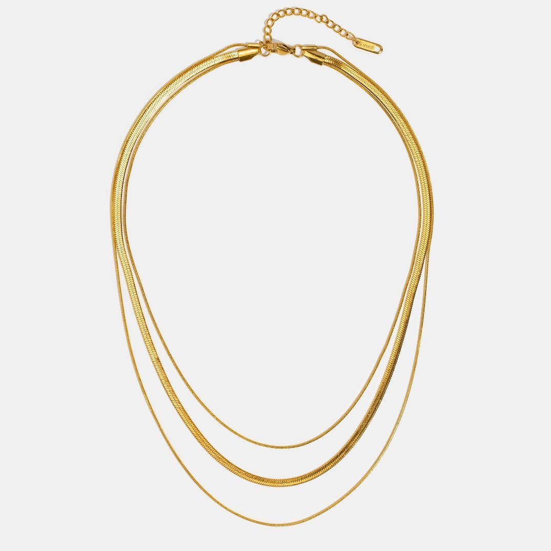 Alix – Mehrreihige Halskette in Gold