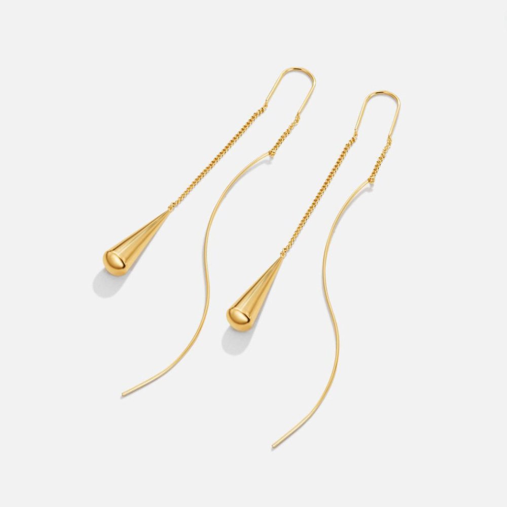 Amaris – Tropfenohrringe in Gold mit Fransen
