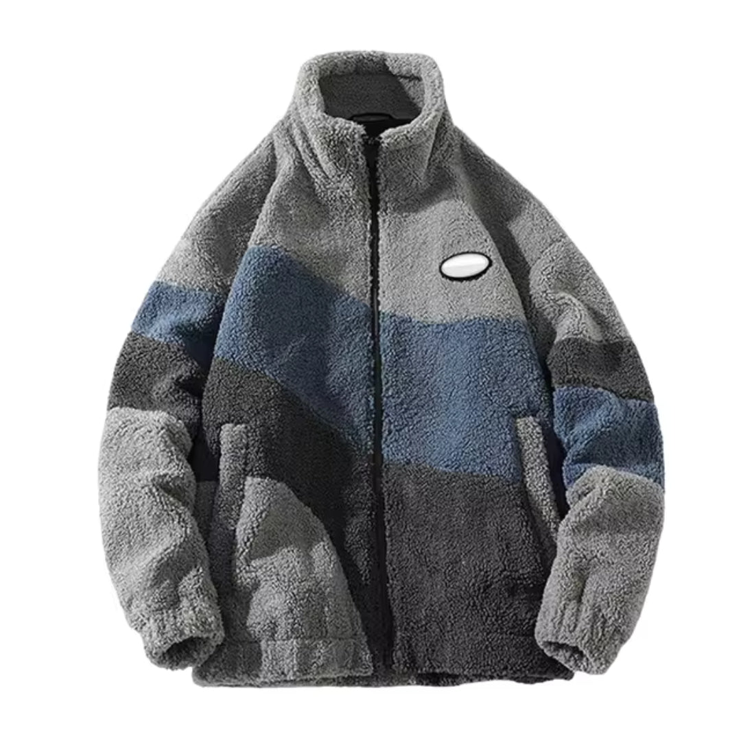 Damen Zip-Up Jacke mit Farbblock-Design und Seitentaschen - Lässige Übergangsjacke