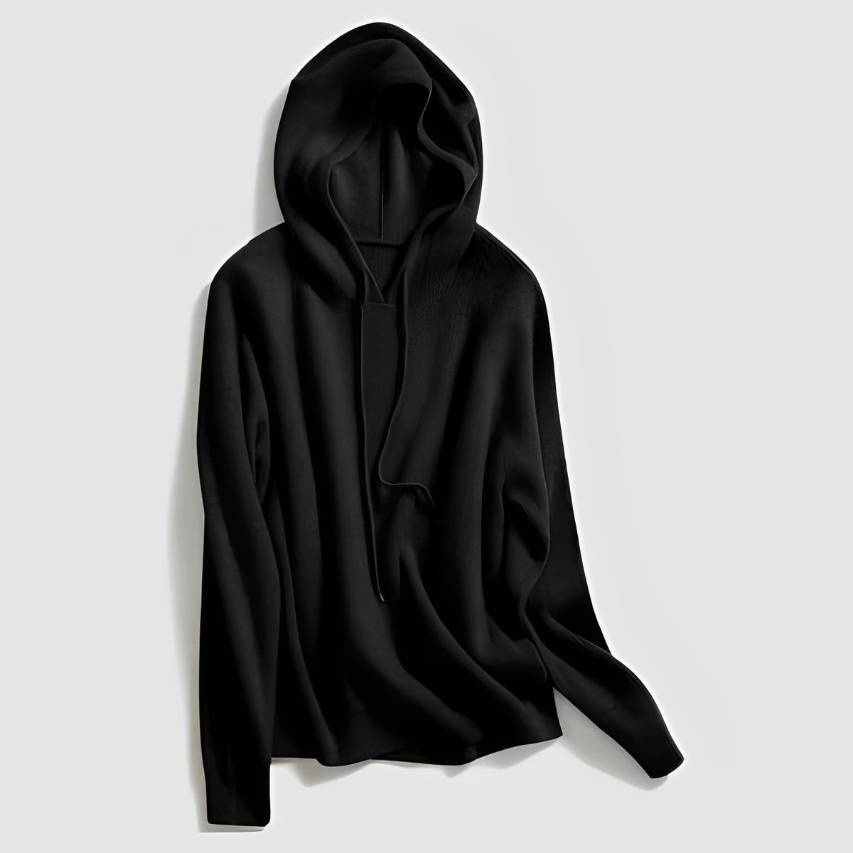 Damentunika mit Kapuze lockerer Schnitt Langarm casual Stil