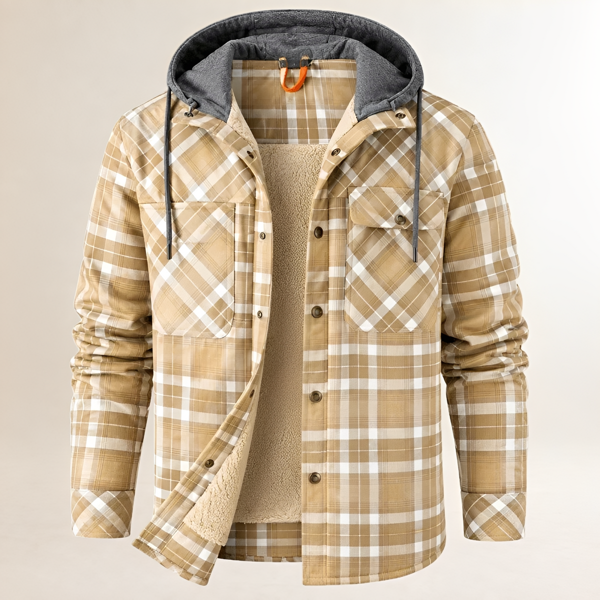 Dapper Jacke Herren Kapuze mit Kordelzug Schnappverschluss Vordereckentaschen Regular Fit