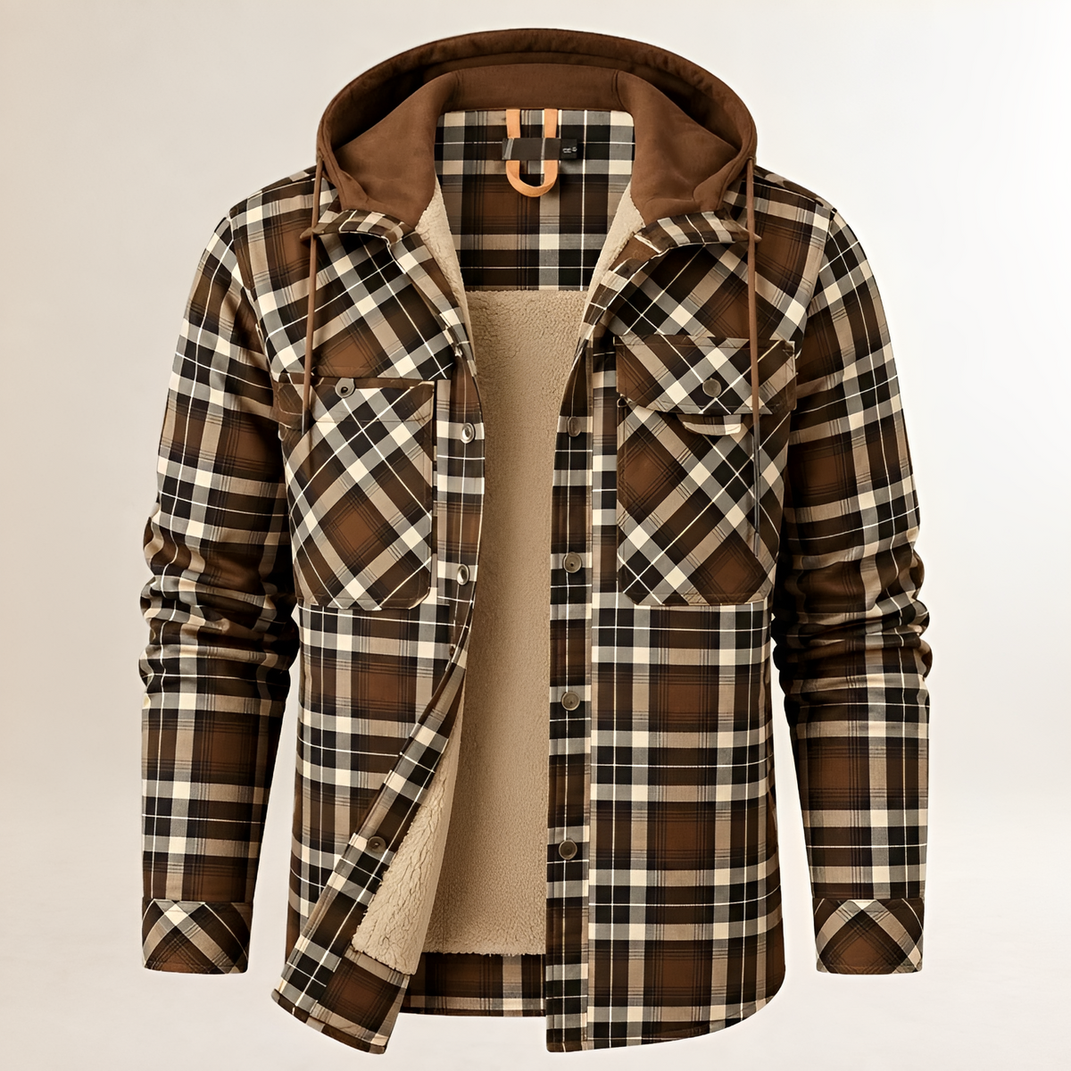 Dapper Jacke Herren Kapuze mit Kordelzug Schnappverschluss Vordereckentaschen Regular Fit