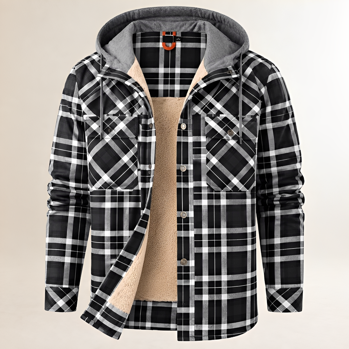 Dapper Jacke Herren Kapuze mit Kordelzug Schnappverschluss Vordereckentaschen Regular Fit