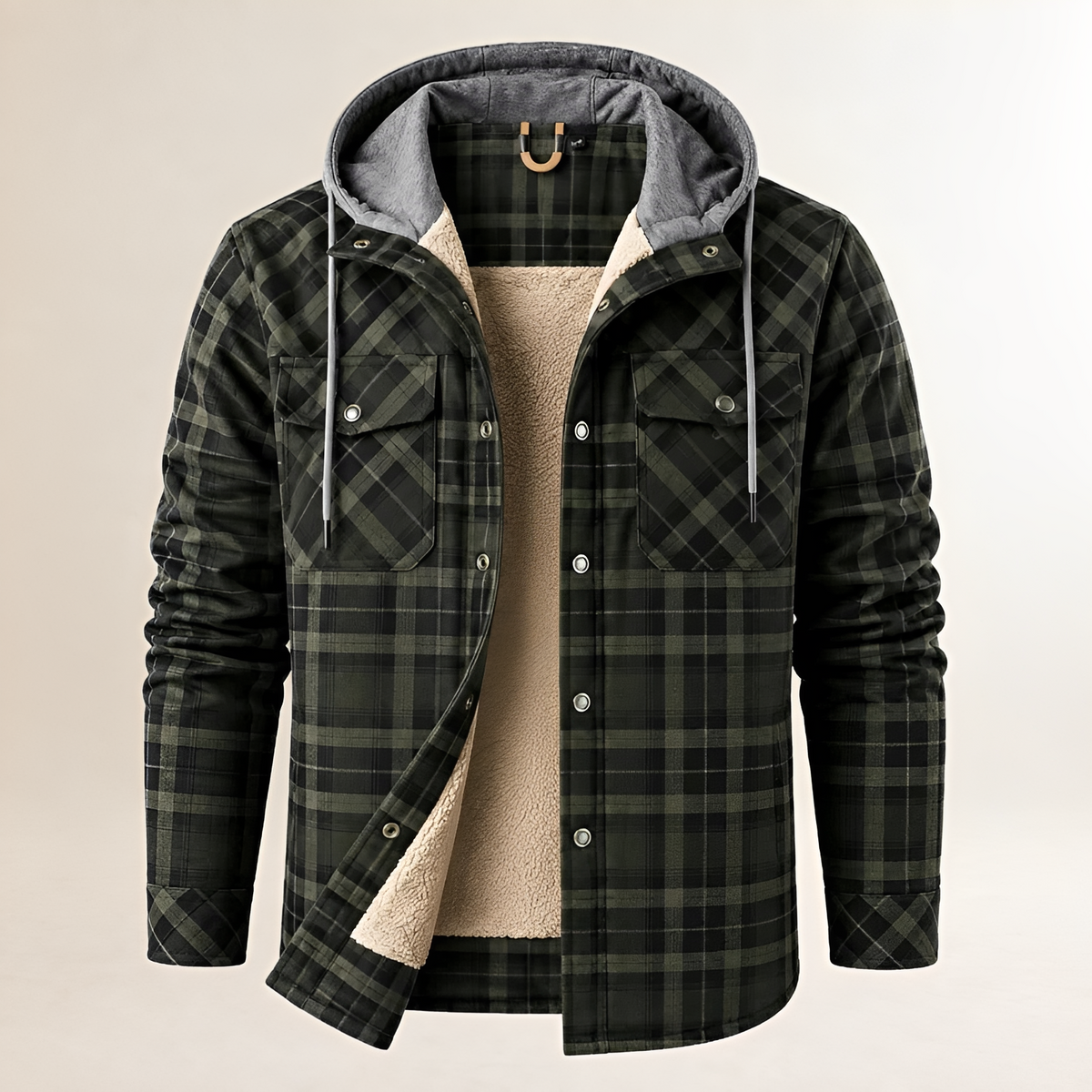 Dapper Jacke Herren Kapuze mit Kordelzug Schnappverschluss Vordereckentaschen Regular Fit