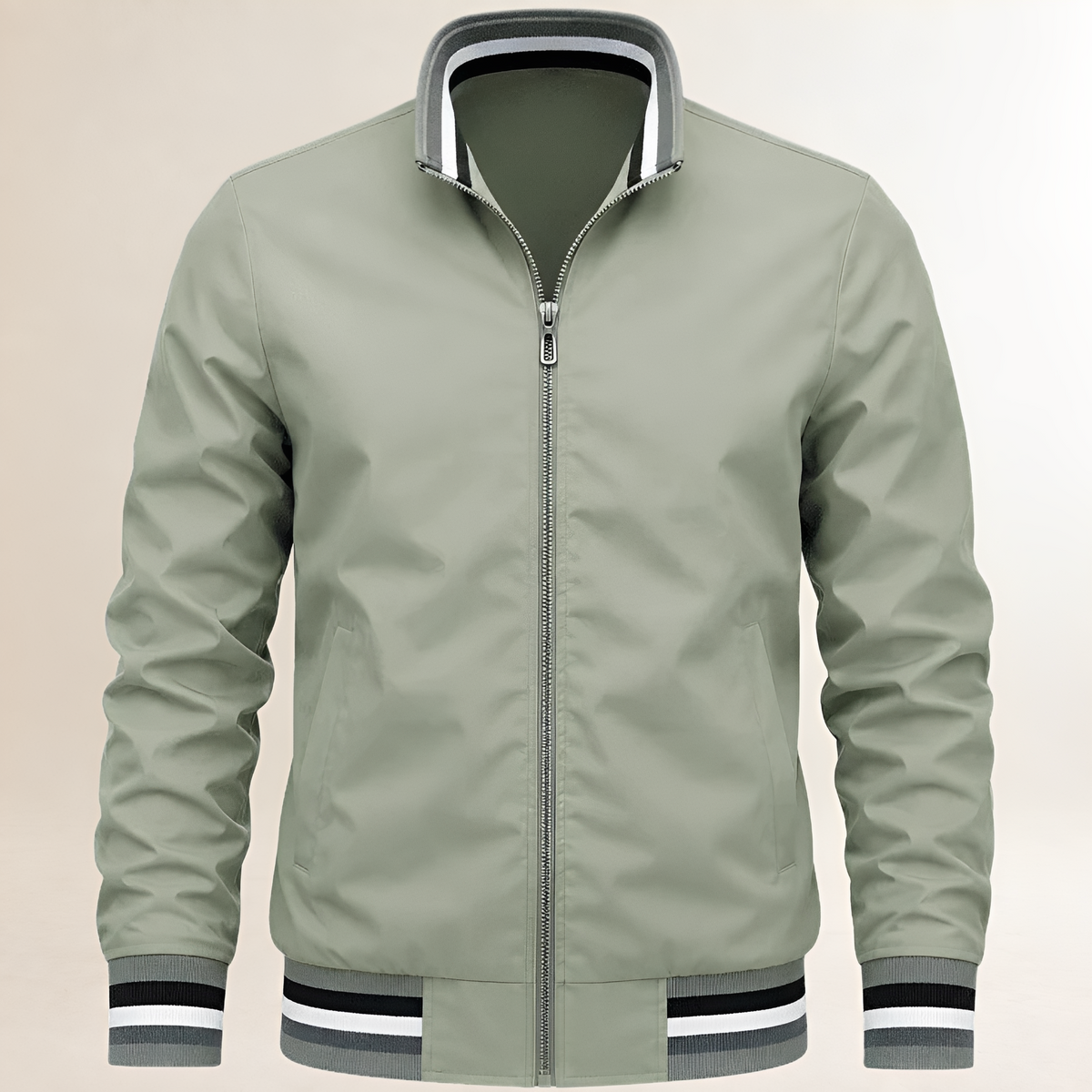 Dapper Jacket Herren Bomber-Jacke Reißverschluss Stehkragen - Regular Fit